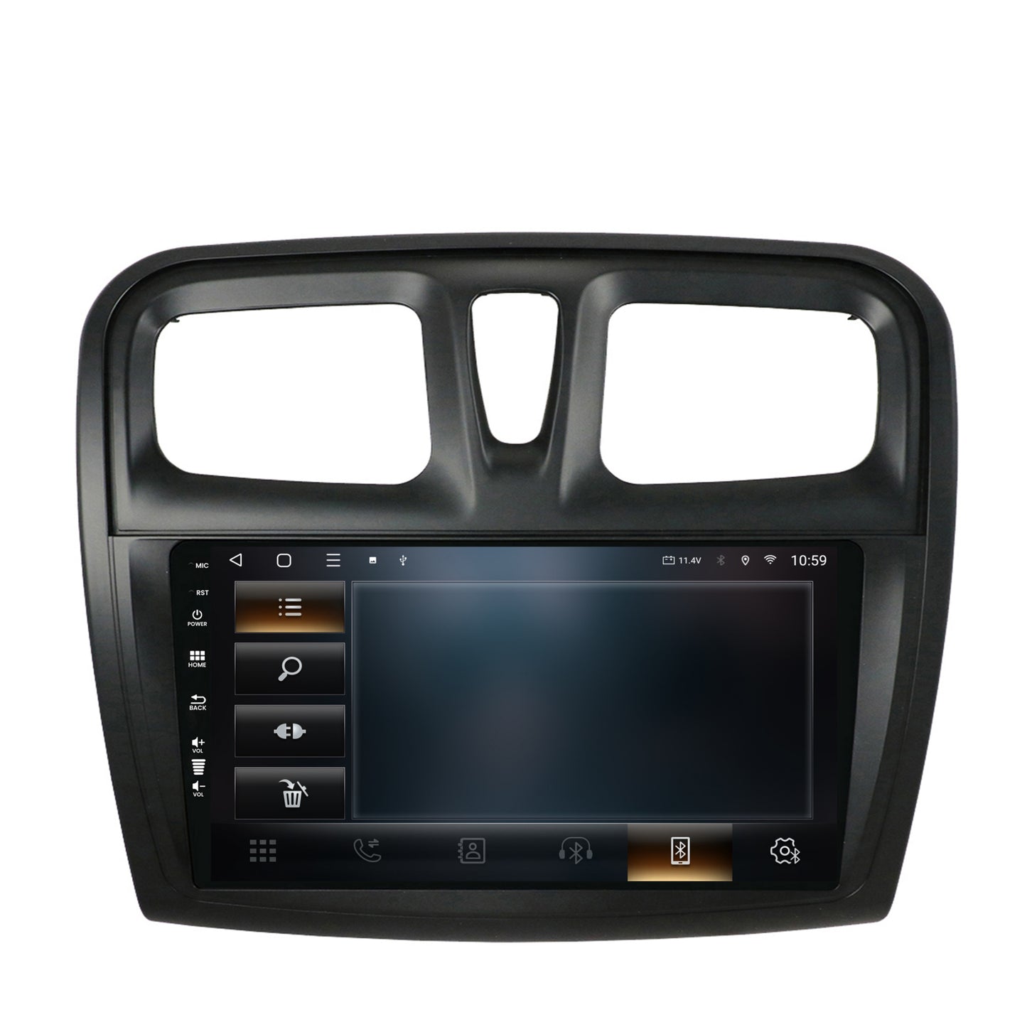 Navigatie HUB64 Dacia Logan / Sandero, 4GB RAM, Android, Octacore, Slot Sim 4G, DSP, GPS, Wi-FI, Carplay, Android Auto, USB, Bluetooth, Waze, Touchscreen, 9 inch