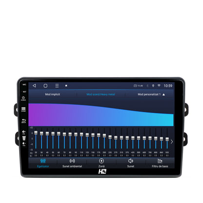 Navigatie HUB64 Dacia/Renault, 4GB RAM, Android, Octacore, Slot Sim 4G, DSP, GPS, Wi-FI, Carplay, Android Auto, USB, Bluetooth, Waze, Touchscreen, 9 inch