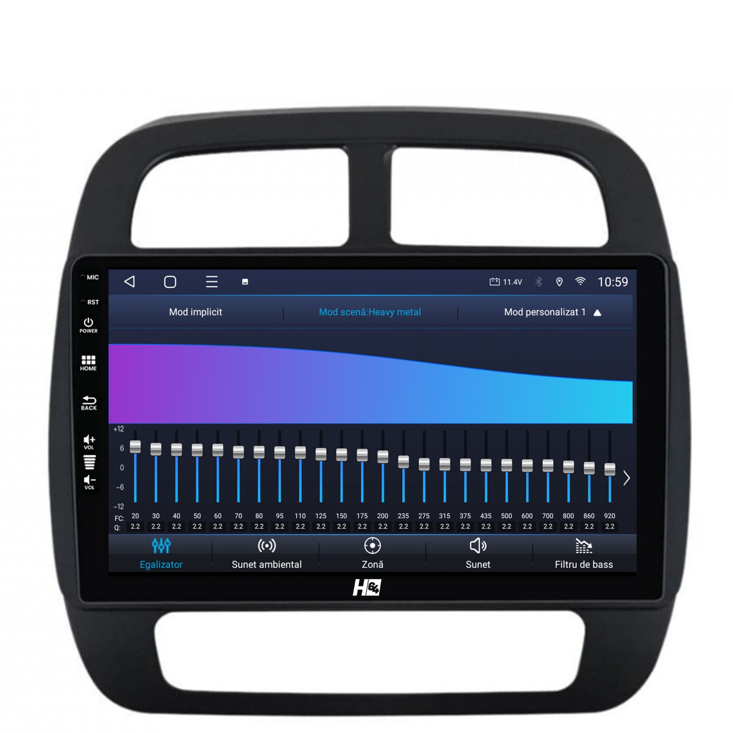 Navigatie HUB64 Dacia Spring (2021- Prezent), 6GB RAM, Android, Octacore, Slot Sim 4G, DSP, GPS, Wi-FI, Carplay, Android Auto, USB, Bluetooth, Waze, Touchscreen, 9 Inch