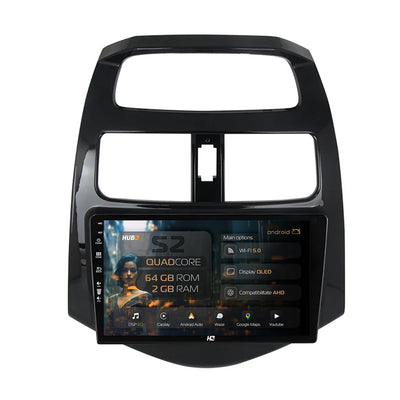 Navigatie HUB64 Daewoo Matiz / Chevrolet Spark (2010-2014), 2GB RAM, Android, GPS, Wi-FI, Carplay, Android Auto, USB, Bluetooth, Radio, Waze, Touchscreen, 9 inch