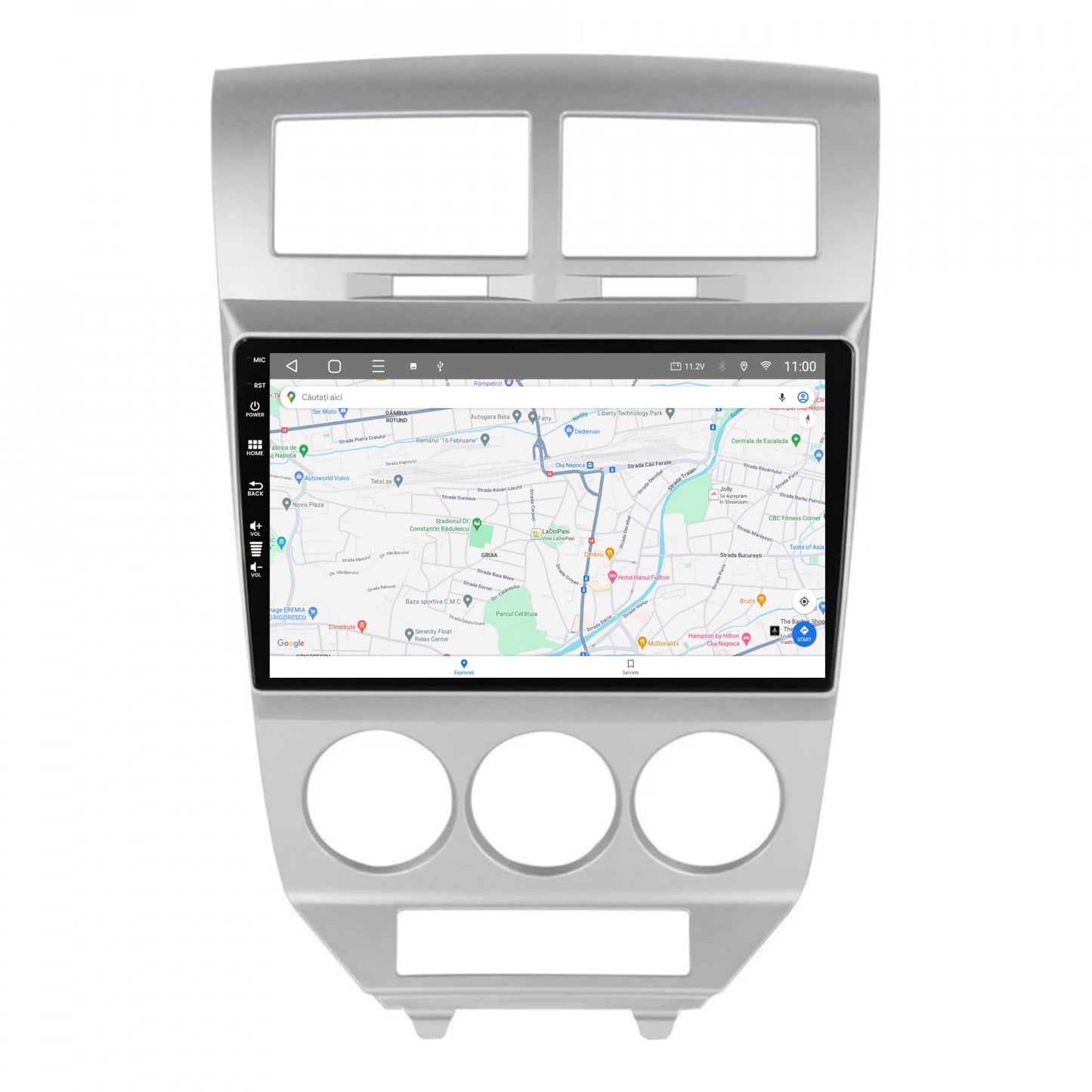 Navigatie HUB64 Dodge Caliber (2006-2010), 4GB RAM, Android, Quadcore, DSP, GPS, Wi-FI, Carplay, Android Auto, USB, Bluetooth, Waze, Touchscreen, 10.1 inch
