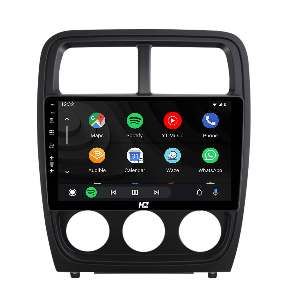 Navigatie HUB64 Dodge Caliber (2010-2012), 8GB RAM, Android, Octacore, Slot Sim 4G, DSP, GPS, Wi-FI, Carplay, Android Auto, USB, Bluetooth, Waze, Touchscreen, 9 Inch