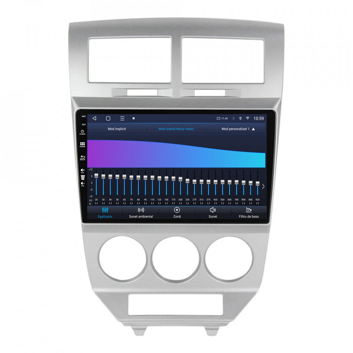 Navigatie HUB64 Dodge Caliber (2006-2010), 8GB RAM, Android, Octacore, Slot Sim 4G, DSP, GPS, Wi-FI, Carplay, Android Auto, USB, Bluetooth, Waze, Touchscreen, 10.1 Inch