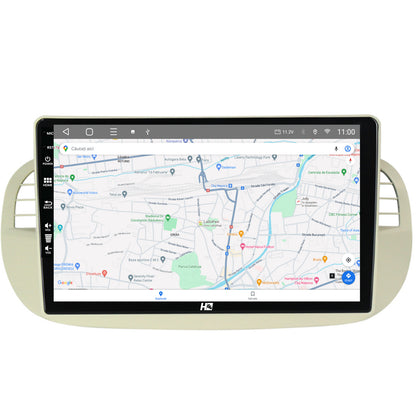 Navigatie HUB64 Fiat 500 (2007-2014), 2GB RAM, Android, GPS, Wi-FI, Carplay, Android Auto, USB, Bluetooth, Radio, Waze, Touchscreen, 9 inch