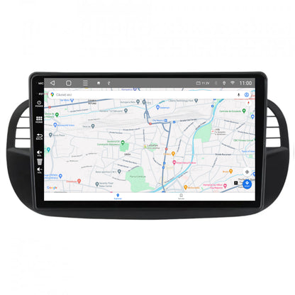 Navigatie HUB64 Fiat 500 (2007-2014), 4GB RAM, Android, Octacore, Slot Sim 4G, DSP, GPS, Wi-FI, Carplay, Android Auto, USB, Bluetooth, Waze, Touchscreen, 9 inch