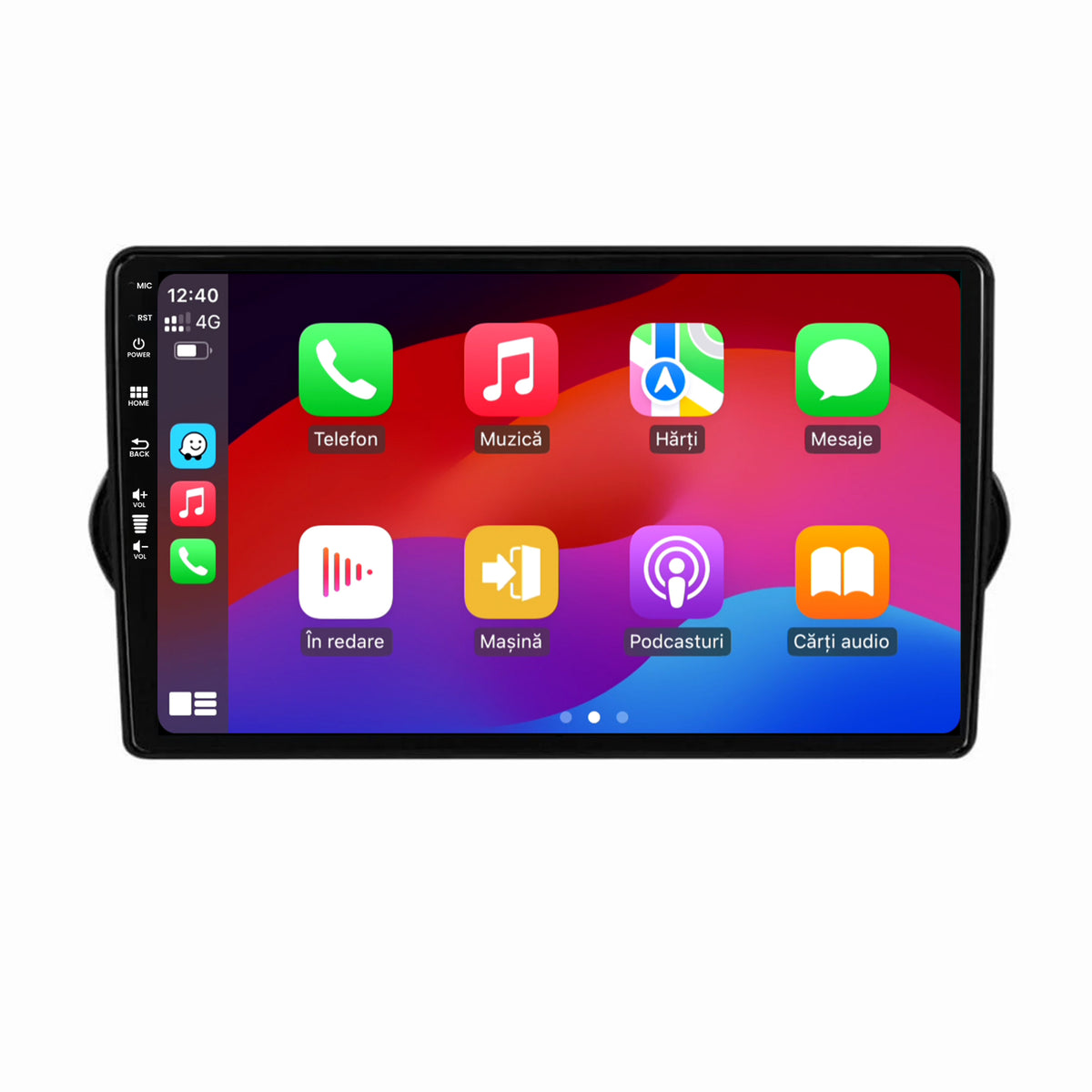 Navigatie HUB64 Fiat Tipo (2015-2021), 2GB RAM, Android, GPS, Wi-FI, Carplay, Android Auto, USB, Bluetooth, Radio, Waze, Touchscreen, 9 inch
