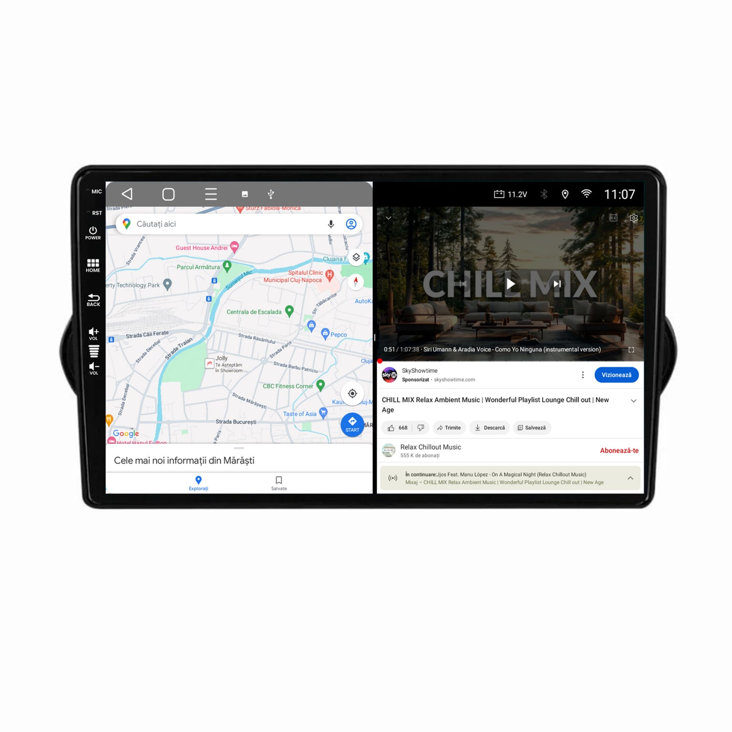 Navigatie HUB64 Fiat Tipo (2015-2021), 2GB RAM, Android, GPS, Wi-FI, Carplay, Android Auto, USB, Bluetooth, Radio, Waze, Touchscreen, 9 inch