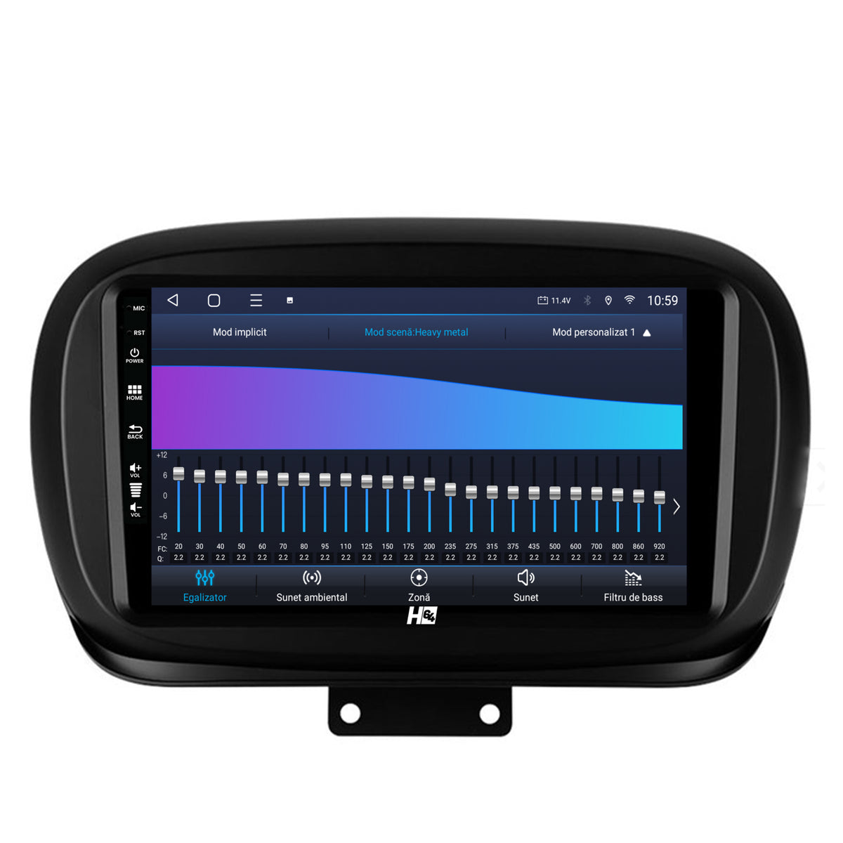 Navigatie HUB64 Fiat 500X (2014-2020), 6GB RAM, Android, Octacore, Slot Sim 4G, DSP, GPS, Wi-FI, Carplay, Android Auto, USB, Bluetooth, Waze, Touchscreen, 9 Inch