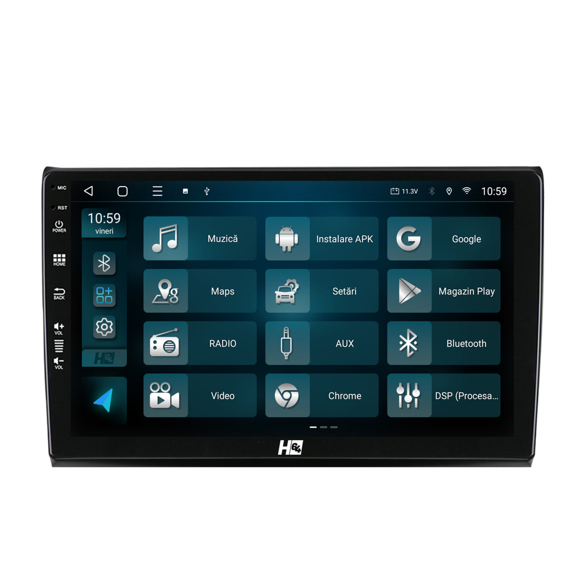 Navigatie HUB64 Fiat Bravo (2006-2014), 2GB RAM, Android, GPS, Wi-FI, Carplay, Android Auto, USB, Bluetooth, Radio, Waze, Touchscreen, 9 inch