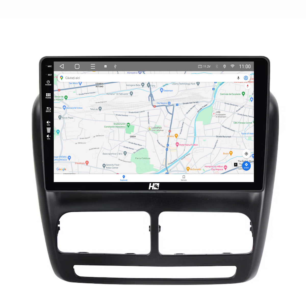 Navigatie HUB64 Fiat Doblo (2010-2015), 2GB RAM, Android, GPS, Wi-FI, Carplay, Android Auto, USB, Bluetooth, Radio, Waze, Touchscreen, 9 inch