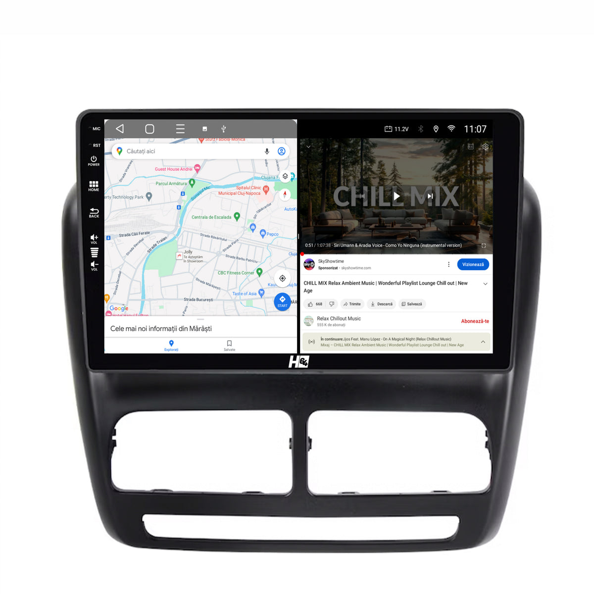 Navigatie HUB64 Fiat Doblo (2010-2015), 4GB RAM, Android, Quadcore, DSP, GPS, Wi-FI, Carplay, Android Auto, USB, Bluetooth, Waze, Touchscreen, 10.1 inch