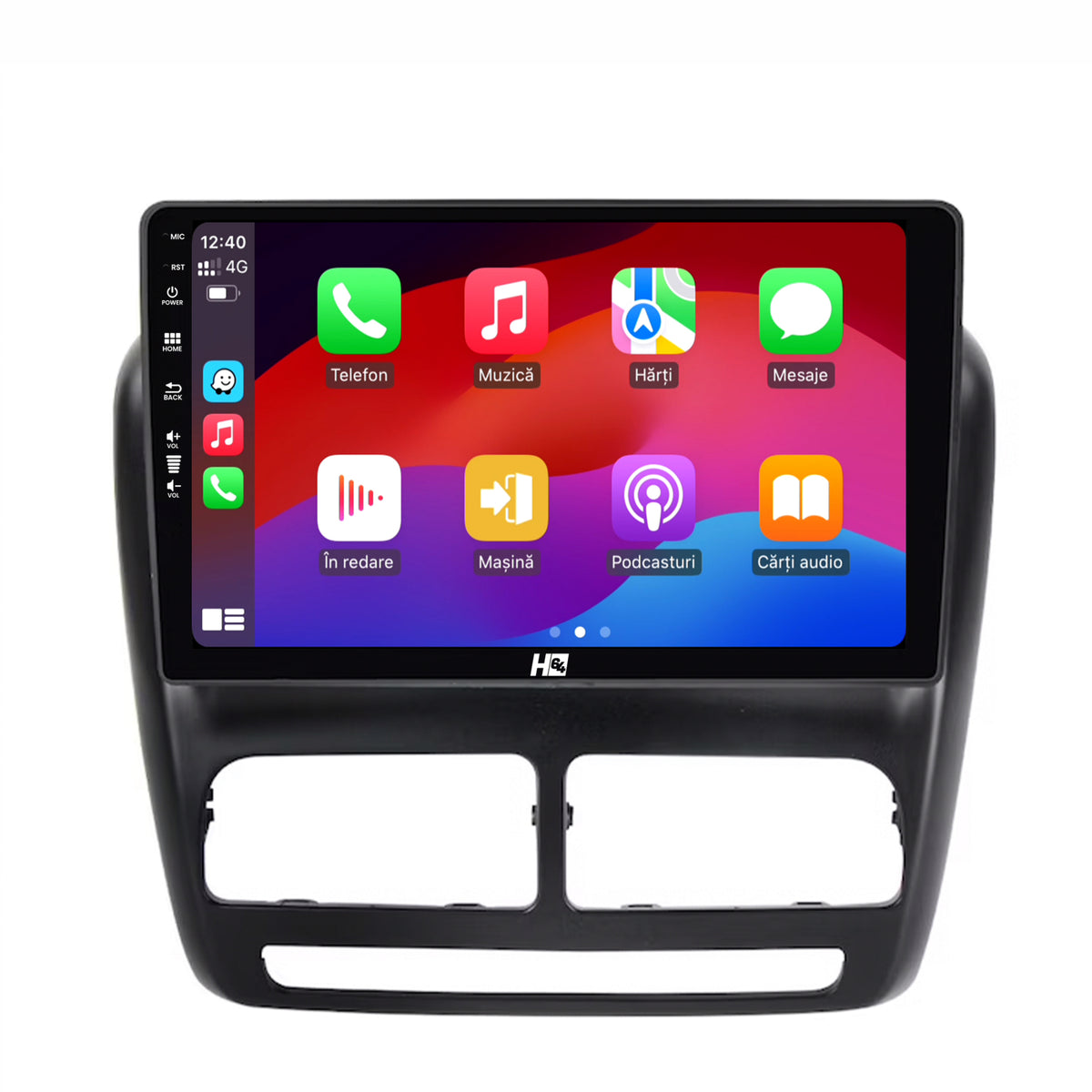 Navigatie HUB64 Fiat Doblo (2010-2015), 6GB RAM, Android, Octacore, Slot Sim 4G, DSP, GPS, Wi-FI, Carplay, Android Auto, USB, Bluetooth, Waze, Touchscreen, 9 inch