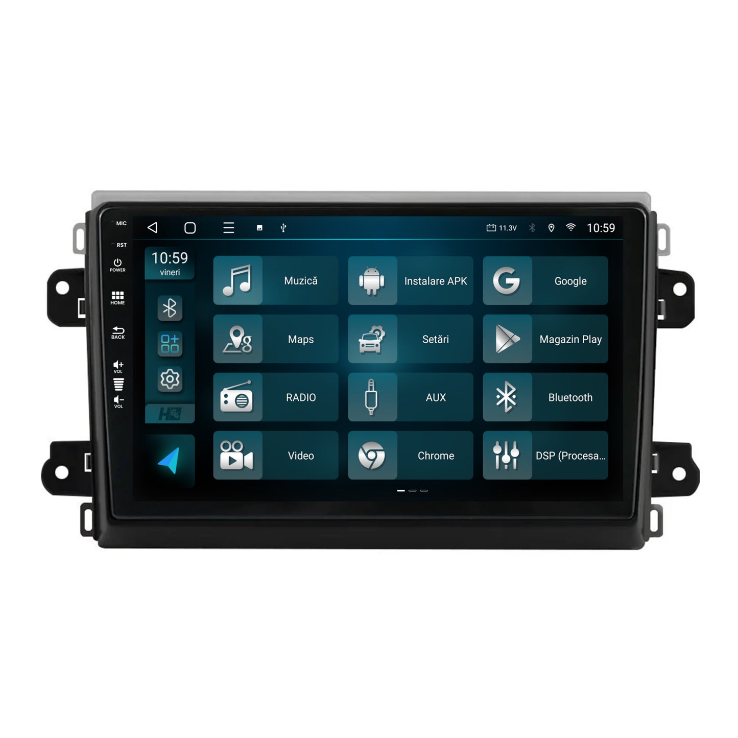 Navigatie HUB64 Fiat Ducato 2022+, 6GB RAM, Android, Octacore, Slot Sim 4G, DSP, GPS, Wi-FI, Carplay, Android Auto, USB, Bluetooth, Waze, Touchscreen, 9 Inch