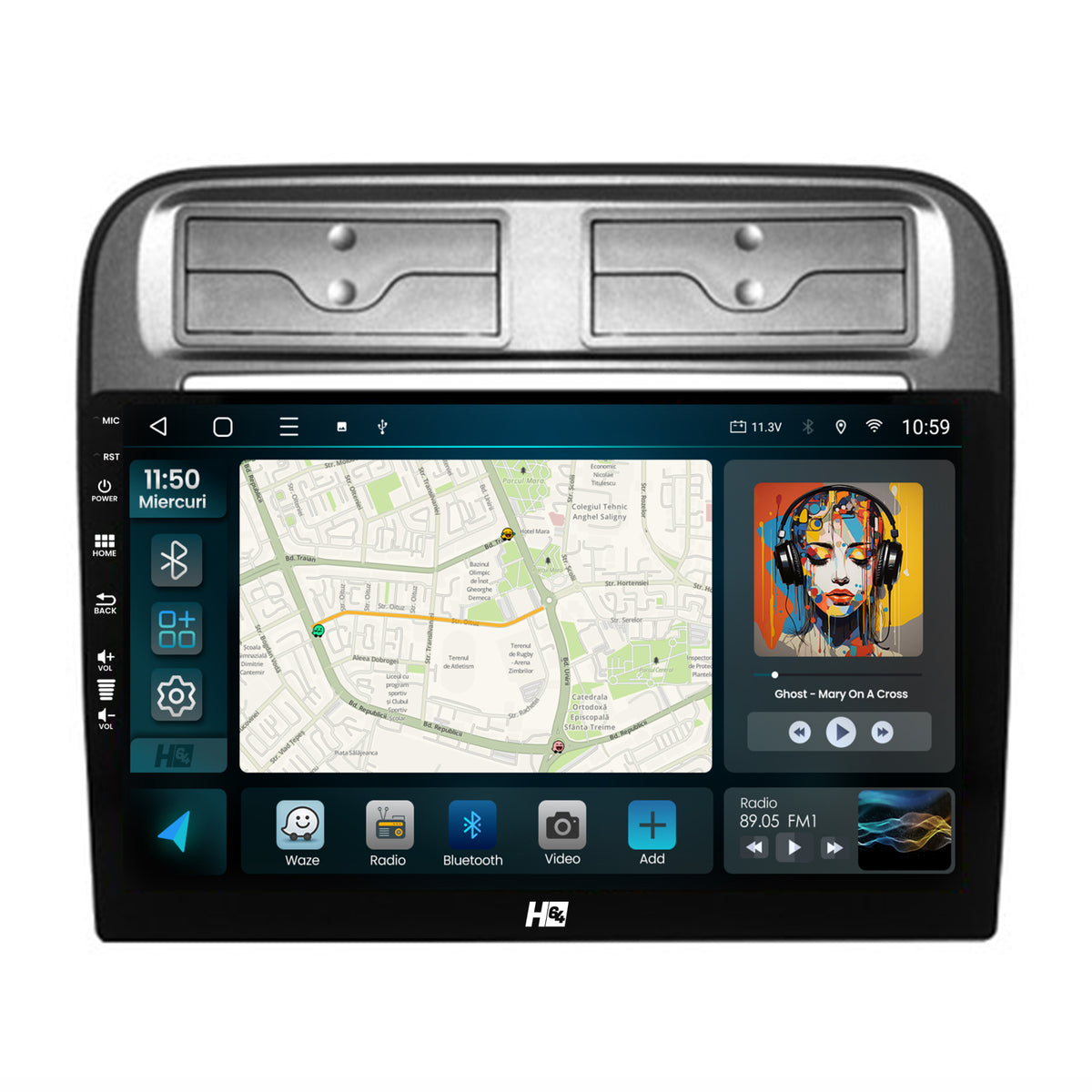 Navigatie HUB64 Fiat Punto / Linea (2007-2014), 6GB RAM, Android, Octacore, Slot Sim 4G, DSP, GPS, Wi-FI, Carplay, Android Auto, USB, Bluetooth, Waze, Touchscreen, 9 Inch