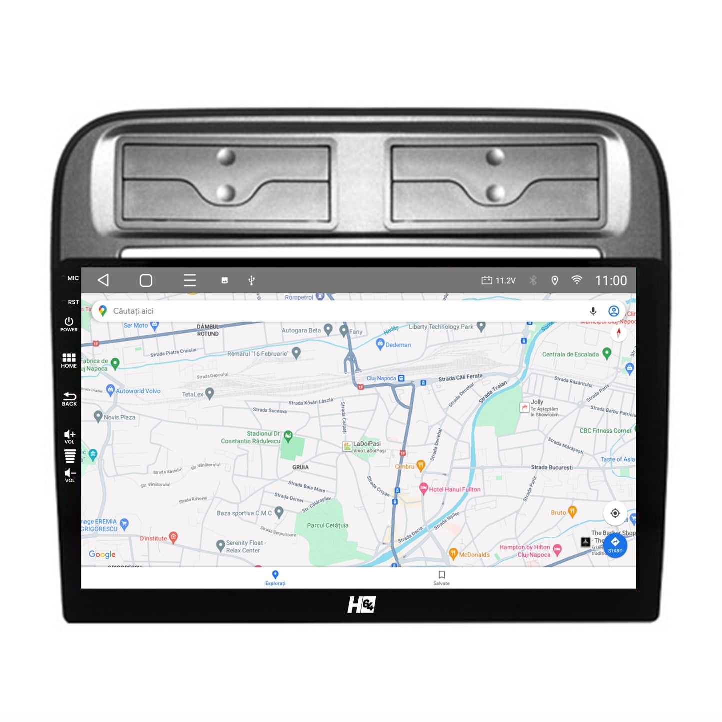 Navigatie HUB64 Fiat Punto / Linea (2007-2014), 8GB RAM, Android, Octacore, Slot Sim 4G, DSP, GPS, Wi-FI, Carplay, Android Auto, USB, Bluetooth, Waze, Touchscreen, 9 Inch