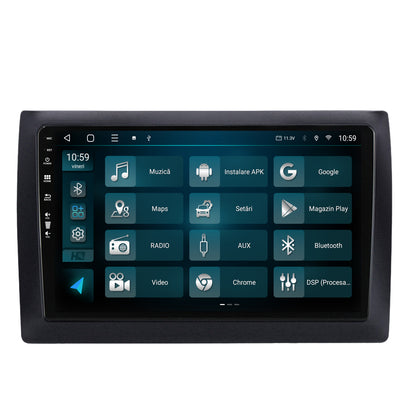 Navigatie HUB64 Fiat Stilo 2GB RAM, Android, GPS, Wi-FI, Carplay, Android Auto, USB, Bluetooth, Radio, Waze, Touchscreen, 9 inch