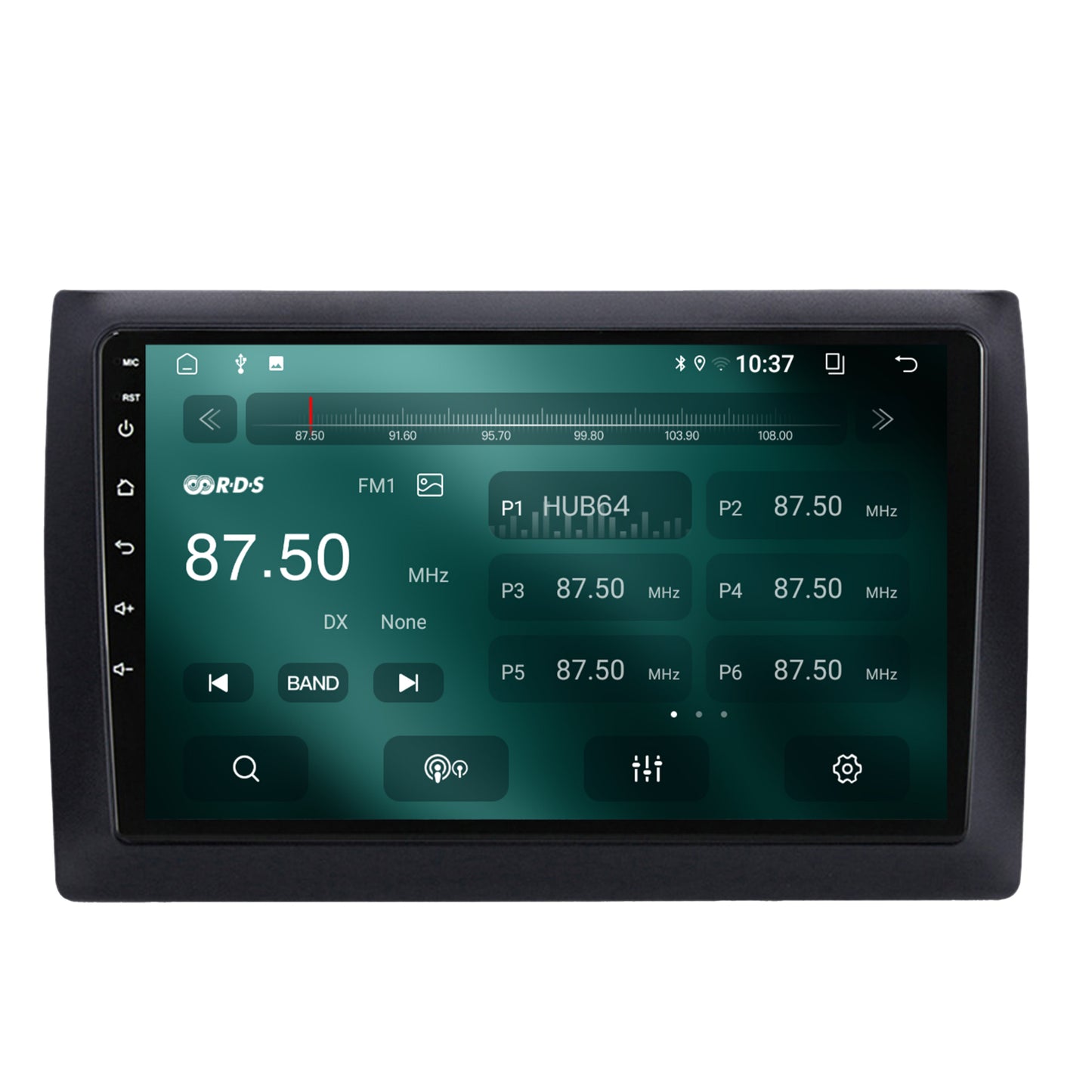 Navigatie HUB64 Fiat Stilo 2GB RAM, Android, GPS, Wi-FI, Carplay, Android Auto, USB, Bluetooth, Radio, Waze, Touchscreen, 9 inch