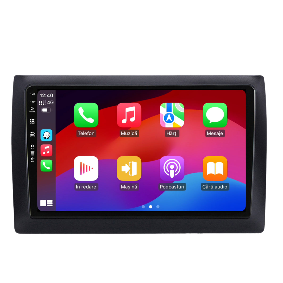 Navigatie HUB64 Fiat Stilo 4GB RAM, Android, Quadcore, DSP, GPS, Wi-FI, Carplay, Android Auto, USB, Bluetooth, Waze, Touchscreen, 9 inch