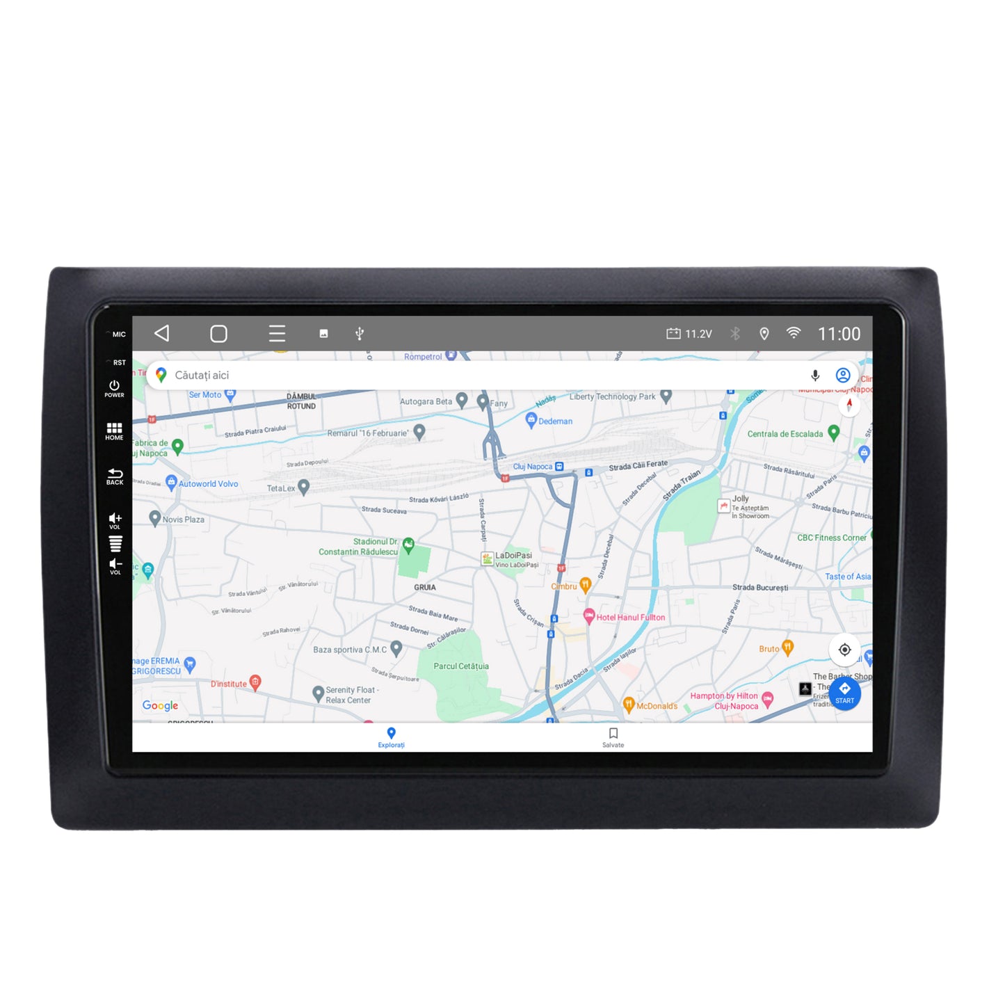 Navigatie HUB64 Fiat Stilo, 8GB RAM, Android, Octacore, Slot Sim 4G, DSP, GPS, Wi-FI, Carplay, Android Auto, USB, Bluetooth, Waze, Touchscreen, 9 Inch