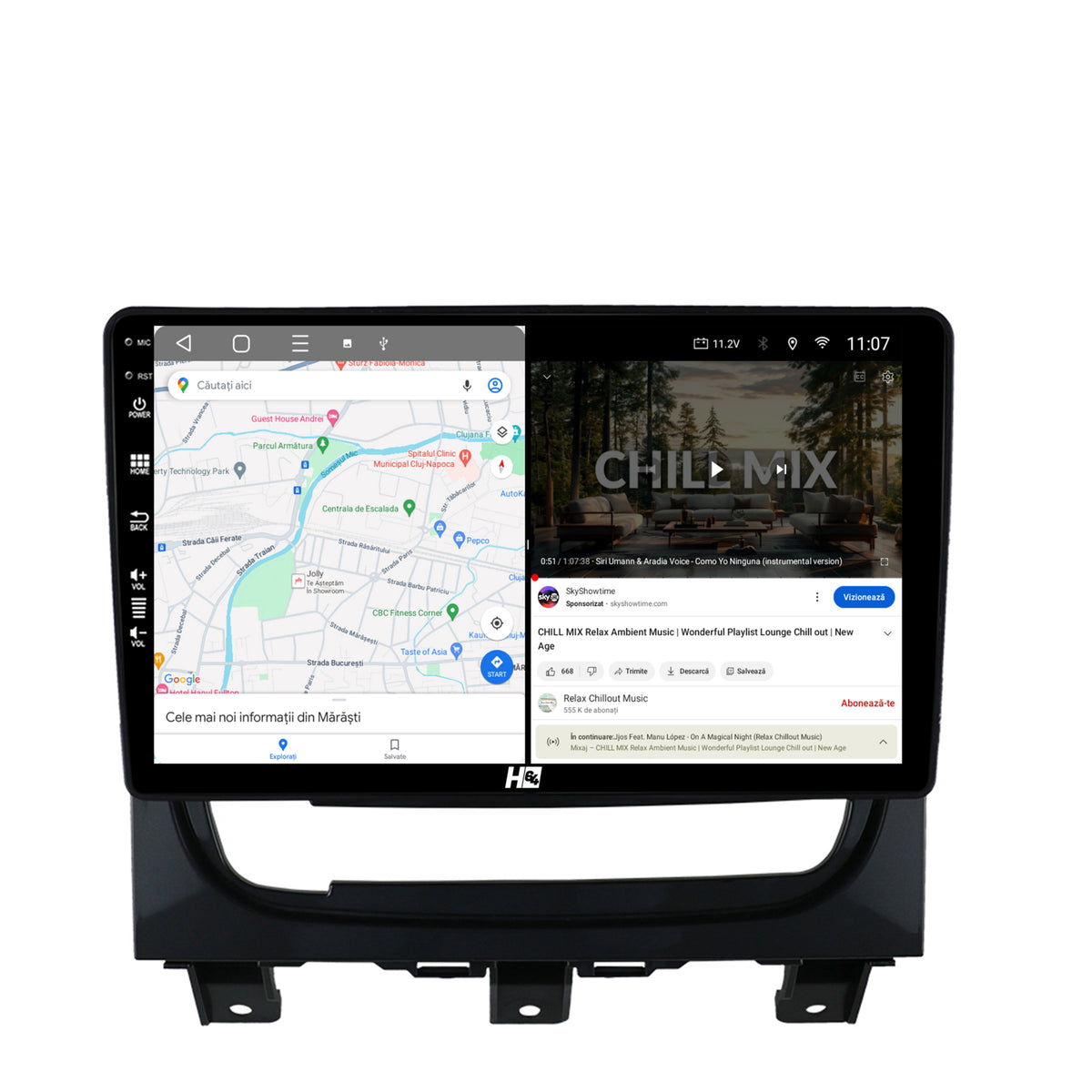Navigatie HUB64 Fiat Strada / Idea (2011-2016), 8GB RAM, Android, Octacore, Slot Sim 4G, DSP, GPS, Wi-FI, Carplay, Android Auto, USB, Bluetooth, Waze, Touchscreen, 9 Inch