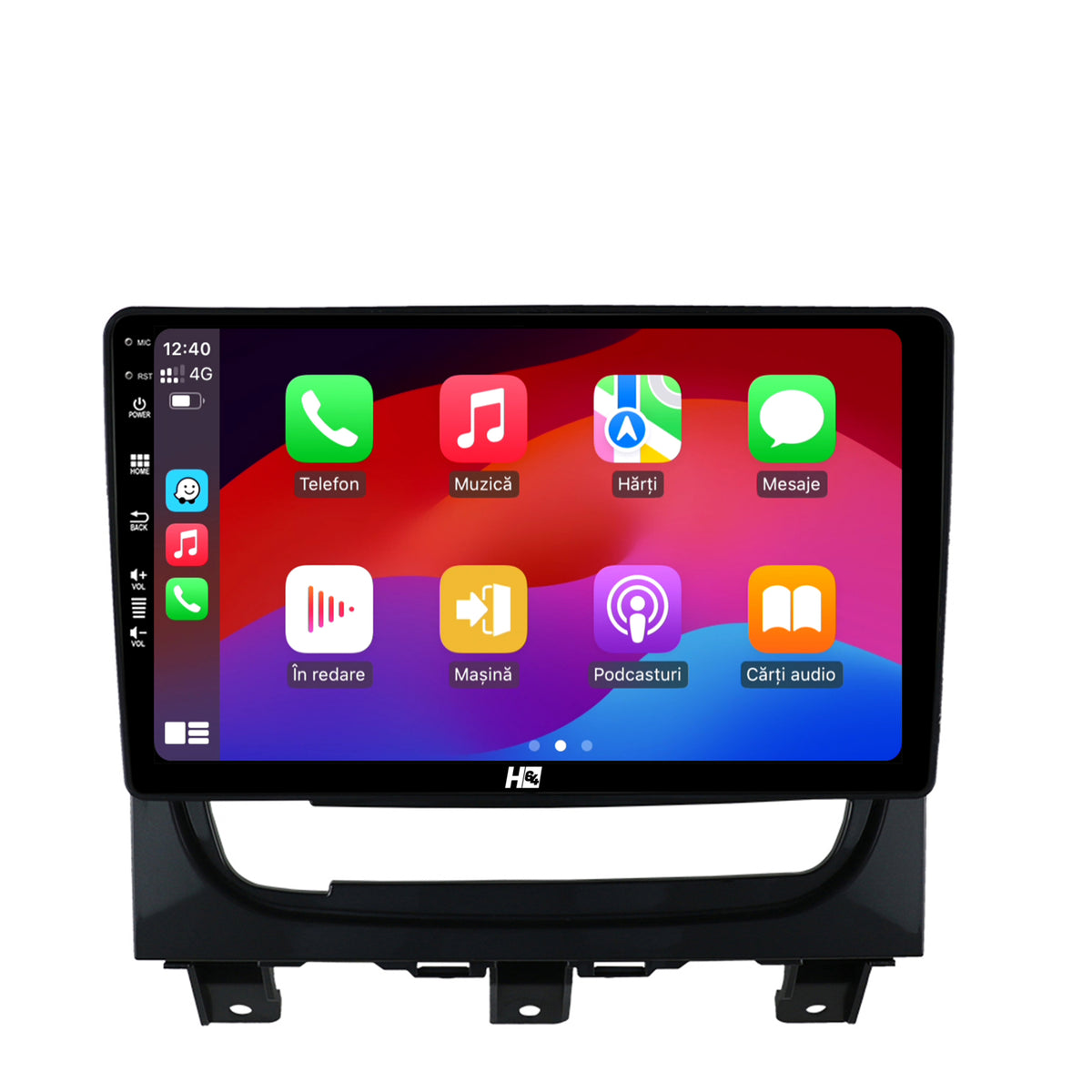 Navigatie HUB64 Fiat Strada / Idea (2011-2016), 8GB RAM, Android, Octacore, Slot Sim 4G, DSP, GPS, Wi-FI, Carplay, Android Auto, USB, Bluetooth, Waze, Touchscreen, 9 Inch