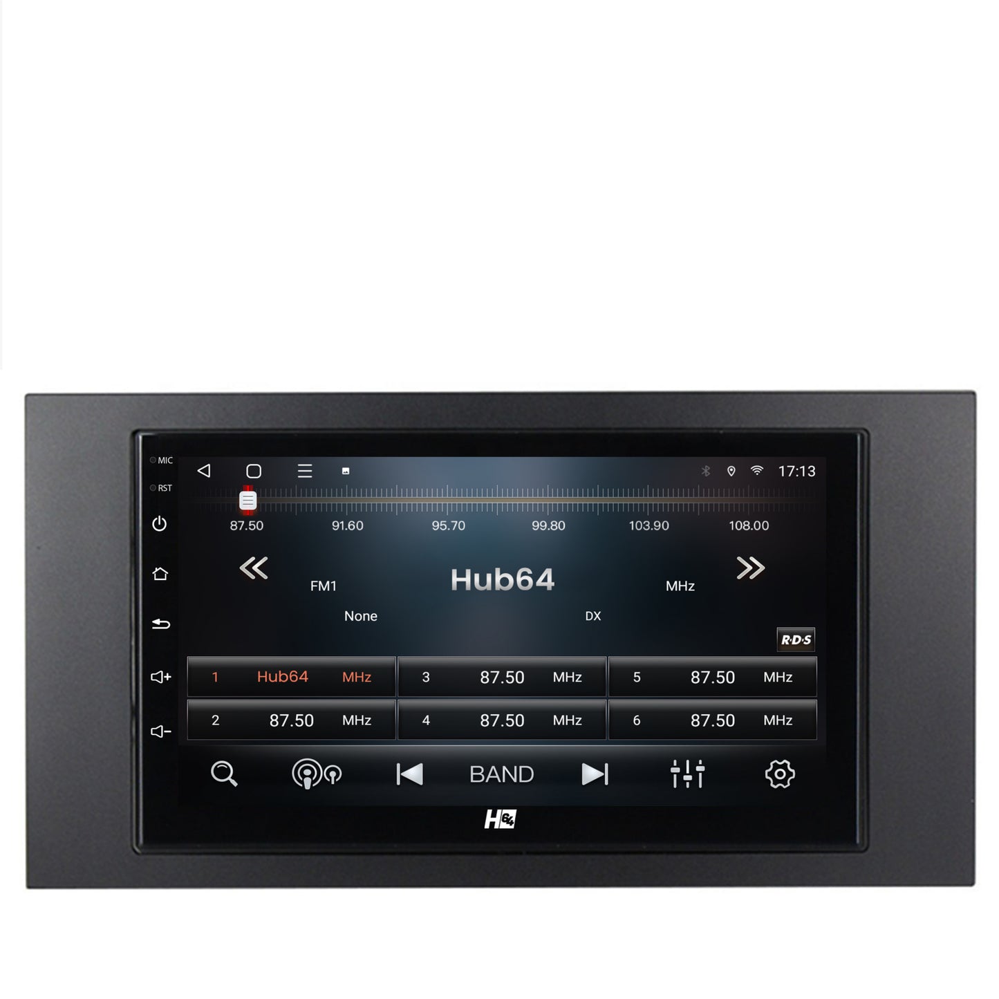 Navigatie HUB64 Ford 2DIN, 4GB RAM, Android, Octacore, Slot Sim 4G, DSP, GPS, Wi-FI, Carplay, Android Auto, USB, Bluetooth, Waze, Touchscreen, 7 Inch