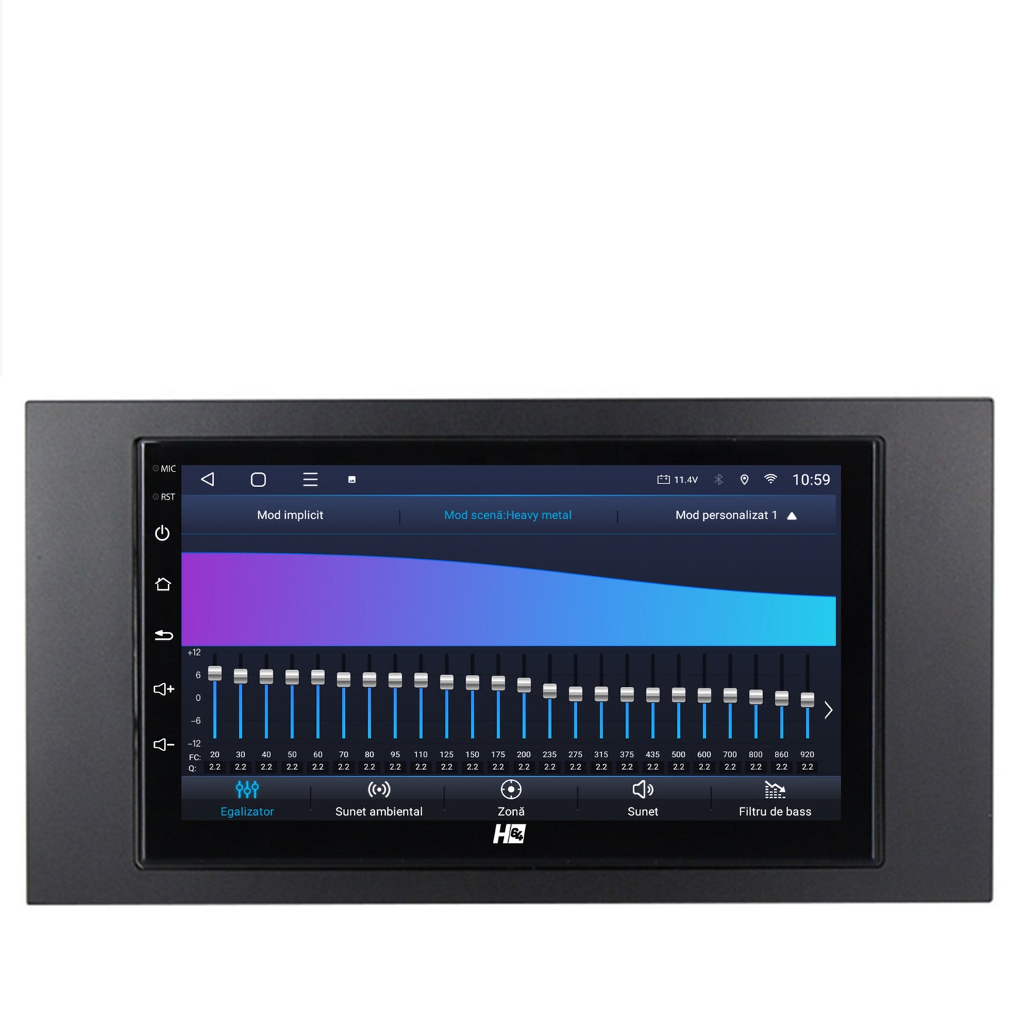 Navigatie HUB64 Ford 2DIN, 4GB RAM, Android, Octacore, Slot Sim 4G, DSP, GPS, Wi-FI, Carplay, Android Auto, USB, Bluetooth, Waze, Touchscreen, 7 Inch