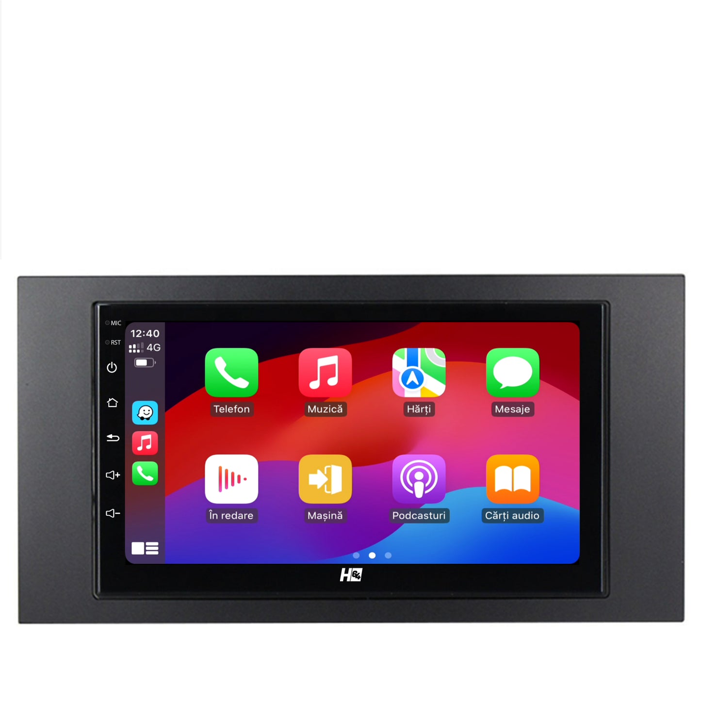 Navigatie HUB64 Ford 2DIN, 4GB RAM, Android, Octacore, Slot Sim 4G, DSP, GPS, Wi-FI, Carplay, Android Auto, USB, Bluetooth, Waze, Touchscreen, 7 Inch