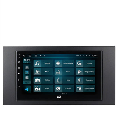 Navigatie HUB64 Ford 2DIN, 4GB RAM, Android, Octacore, Slot Sim 4G, DSP, GPS, Wi-FI, Carplay, Android Auto, USB, Bluetooth, Waze, Touchscreen, 7 Inch
