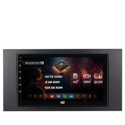 Navigatie HUB64 Ford 2DIN, 8GB RAM + 128GB, Android, GPS, Wi-FI, Carplay, Android Auto, USB, Bluetooth, Radio, Waze, Touchscreen, 7 Inch