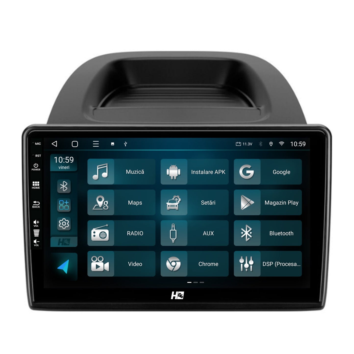 Navigatie HUB64 Ford EcoSport (2017- Prezent) 4GB RAM, Android, Quadcore, DSP, GPS, Wi-FI, Carplay, Android Auto, USB, Bluetooth, Waze, Touchscreen, 9 inch