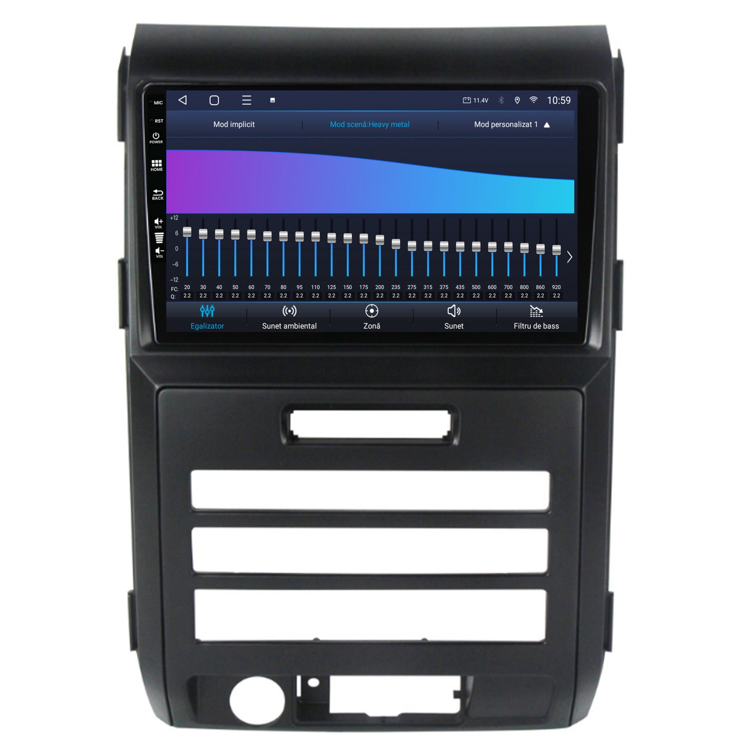 Navigatie HUB64 Ford F150 (2008-2014), 6GB RAM, Android, Octacore, Slot Sim 4G, DSP, GPS, Wi-FI, Carplay, Android Auto, USB, Bluetooth, Waze, Touchscreen, 9 Inch