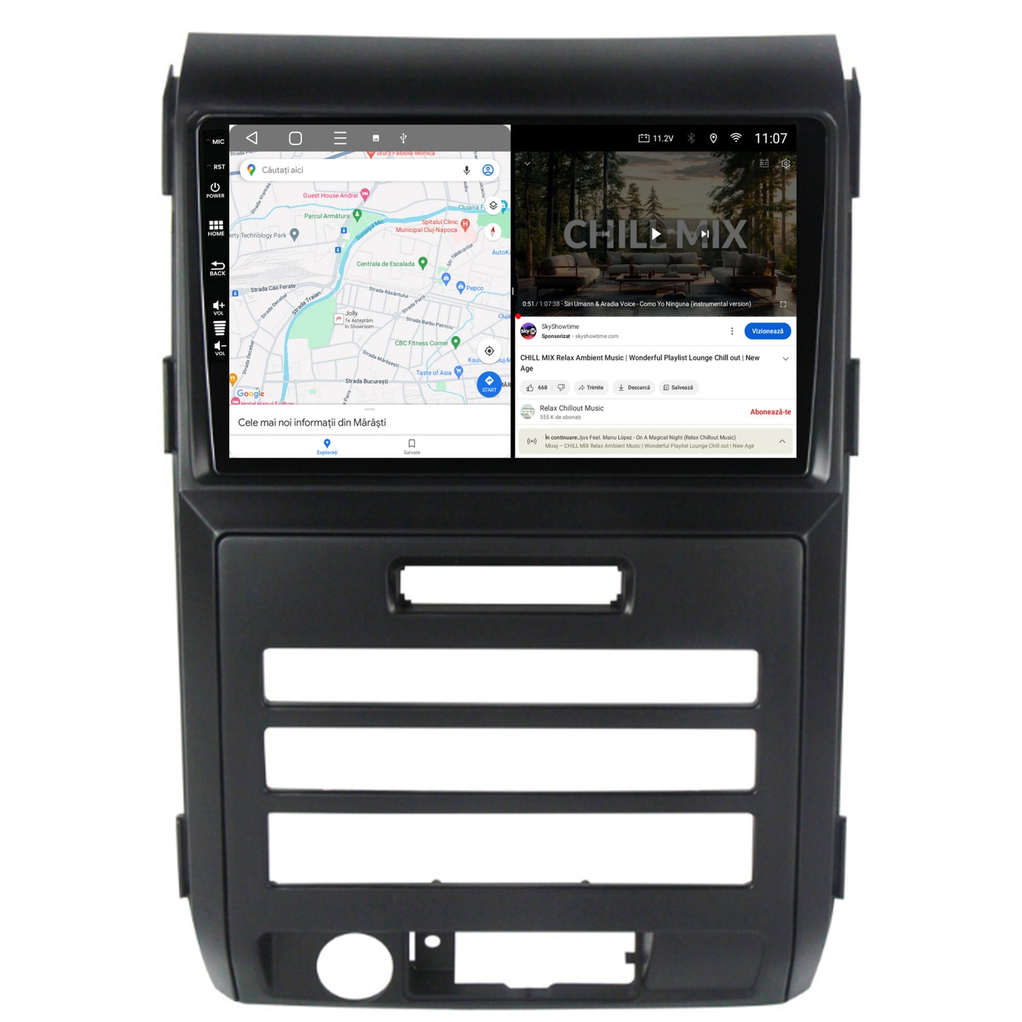 Navigatie HUB64 Ford F150 (2008-2014), 6GB RAM, Android, Octacore, Slot Sim 4G, DSP, GPS, Wi-FI, Carplay, Android Auto, USB, Bluetooth, Waze, Touchscreen, 9 Inch