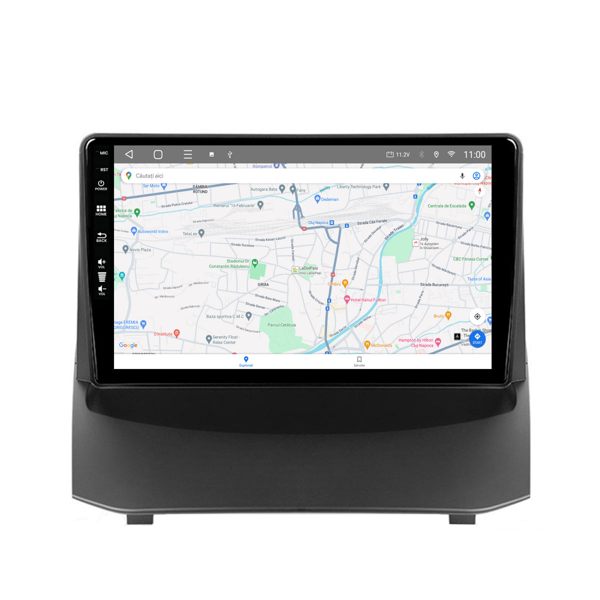 Navigatie HUB64 Ford Fiesta (2009-2012), 4GB RAM, Android, Quadcore, DSP, GPS, Wi-FI, Carplay, Android Auto, USB, Bluetooth, Waze, Touchscreen, 9 inch