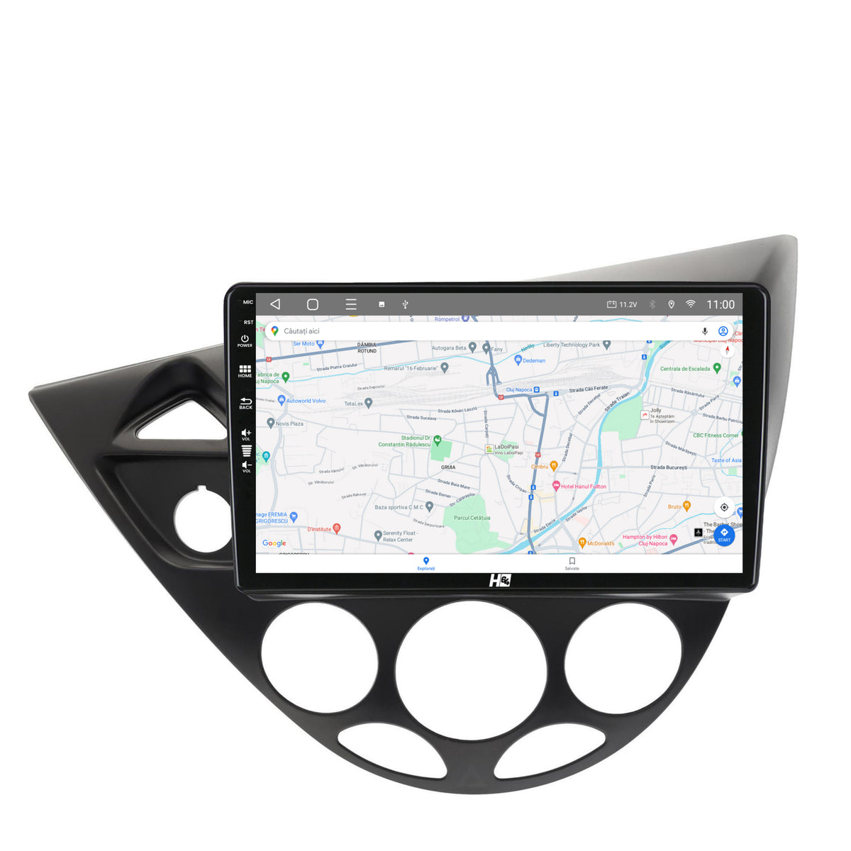 Navigatie HUB64 Ford Focus 1 (1998-2004), 8GB RAM, Android, Octacore, Slot Sim 4G, DSP, GPS, Wi-FI, Carplay, Android Auto, USB, Bluetooth, Waze, Touchscreen, 9 Inch