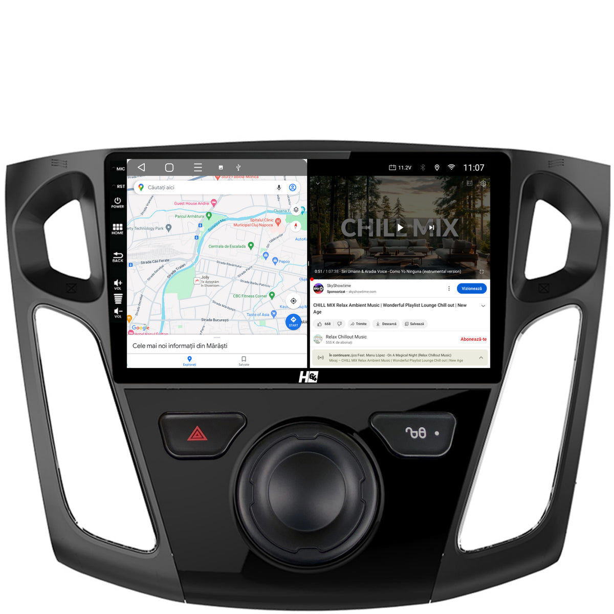 Navigatie HUB64 Ford Focus 3 (2011-2019), 2GB RAM, Android, GPS, Wi-FI, Carplay, Android Auto, USB, Bluetooth, Radio, Waze, Touchscreen, 9 inch