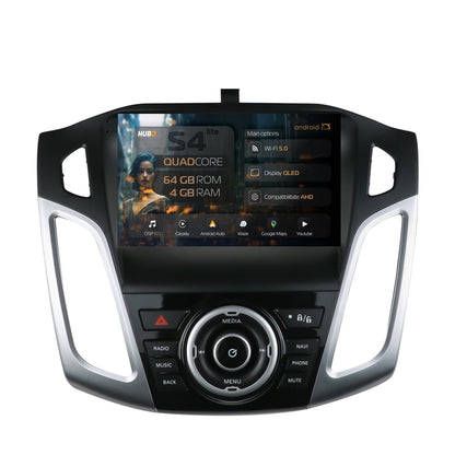 Navigatie HUB64 Ford Focus 3 (2011-2019), 4GB RAM, Android, Quadcore, DSP, GPS, Wi-FI, Carplay, Android Auto, USB, Bluetooth, Waze, Touchscreen, 9 inch