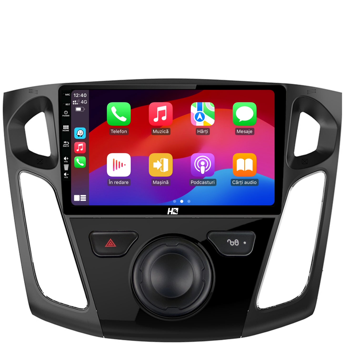 Navigatie HUB64 Ford Focus 3 (2011-2019), 8GB RAM, Android, Octacore, Slot Sim 4G, DSP, GPS, Wi-FI, Carplay, Android Auto, USB, Bluetooth, Waze, Touchscreen, 9 Inch