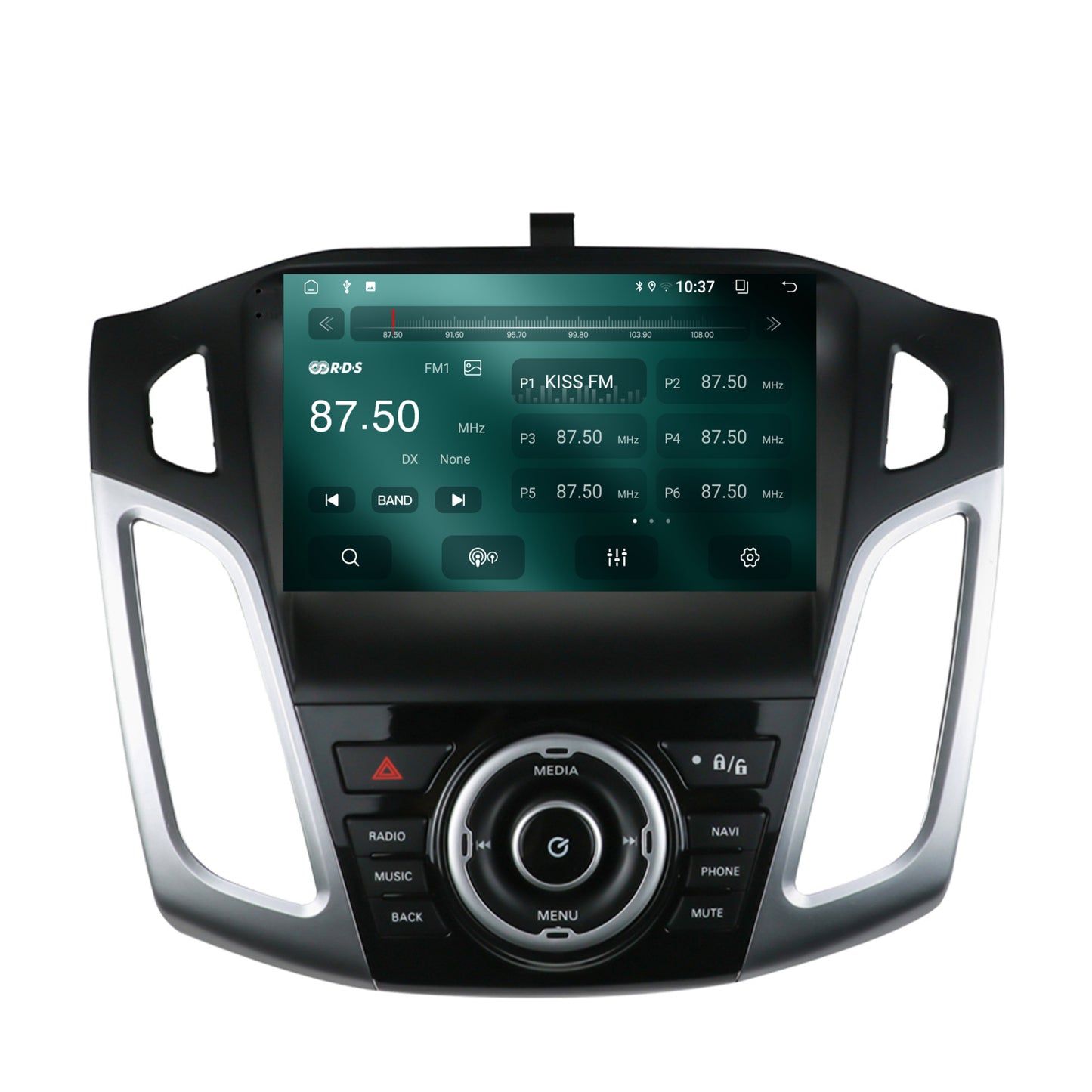 Navigatie HUB64 Ford Focus 3 (2011-2019), 2GB RAM, Android, GPS, Wi-FI, Carplay, Android Auto, USB, Bluetooth, Radio, Waze, Touchscreen, 9 inch
