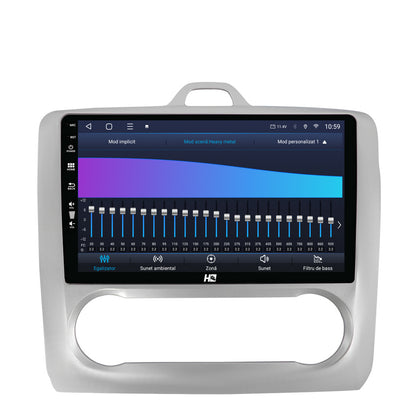 Navigatie HUB64 Ford Focus MK2 (2004-2011) Clima Automata, 4GB RAM, Android, Octacore, Slot Sim 4G, DSP, GPS, Wi-FI, Carplay, Android Auto, USB, Bluetooth, Waze, Touchscreen, 9 inch