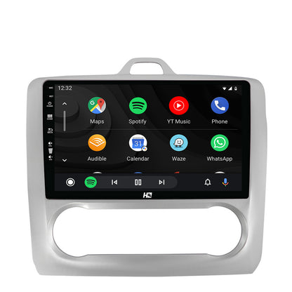 Navigatie HUB64 Ford Focus MK2 (2004-2011) Clima Automata, 4GB RAM, Android, Quadcore, DSP, GPS, Wi-FI, Carplay, Android Auto, USB, Bluetooth, Waze, Touchscreen, 9 inch