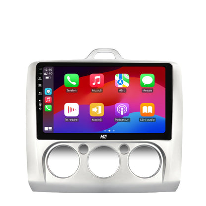Navigatie HUB64 Ford Focus MK2 (2004-2011), Clima Manuala, 4GB RAM, Android, Octacore, Slot Sim 4G, DSP, GPS, Wi-FI, Carplay, Android Auto, USB, Bluetooth, Waze, Touchscreen, 9 inch
