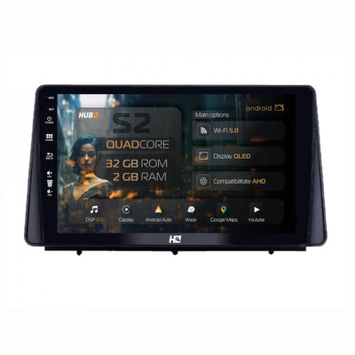 Navigatie HUB64 Ford Focus MK4 (2019+), 2GB RAM, Android, GPS, Wi-FI, Carplay, Android Auto, USB, Bluetooth, Radio, Waze, Touchscreen, 10.1 Inch