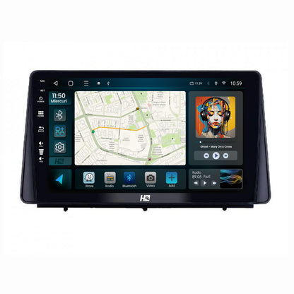 Navigatie HUB64 Ford Focus MK4 (2019+), 4GB RAM, Android, Quadcore, DSP, GPS, Wi-FI, Carplay, Android Auto, USB, Bluetooth, Waze, Touchscreen, 10.1 Inch