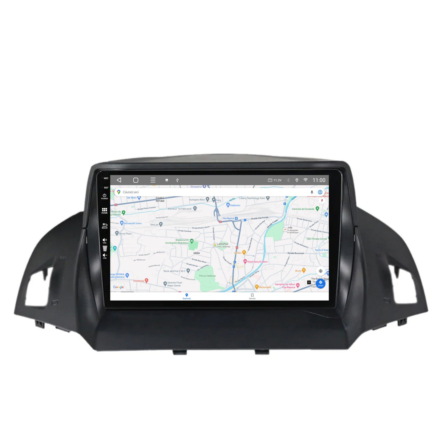Navigatie HUB64 Ford Kuga / C-Max (2013-2018), 6GB RAM, Android, Octacore, Slot Sim 4G, DSP, GPS, Wi-FI, Carplay, Android Auto, USB, Bluetooth, Waze, Touchscreen, 9 Inch