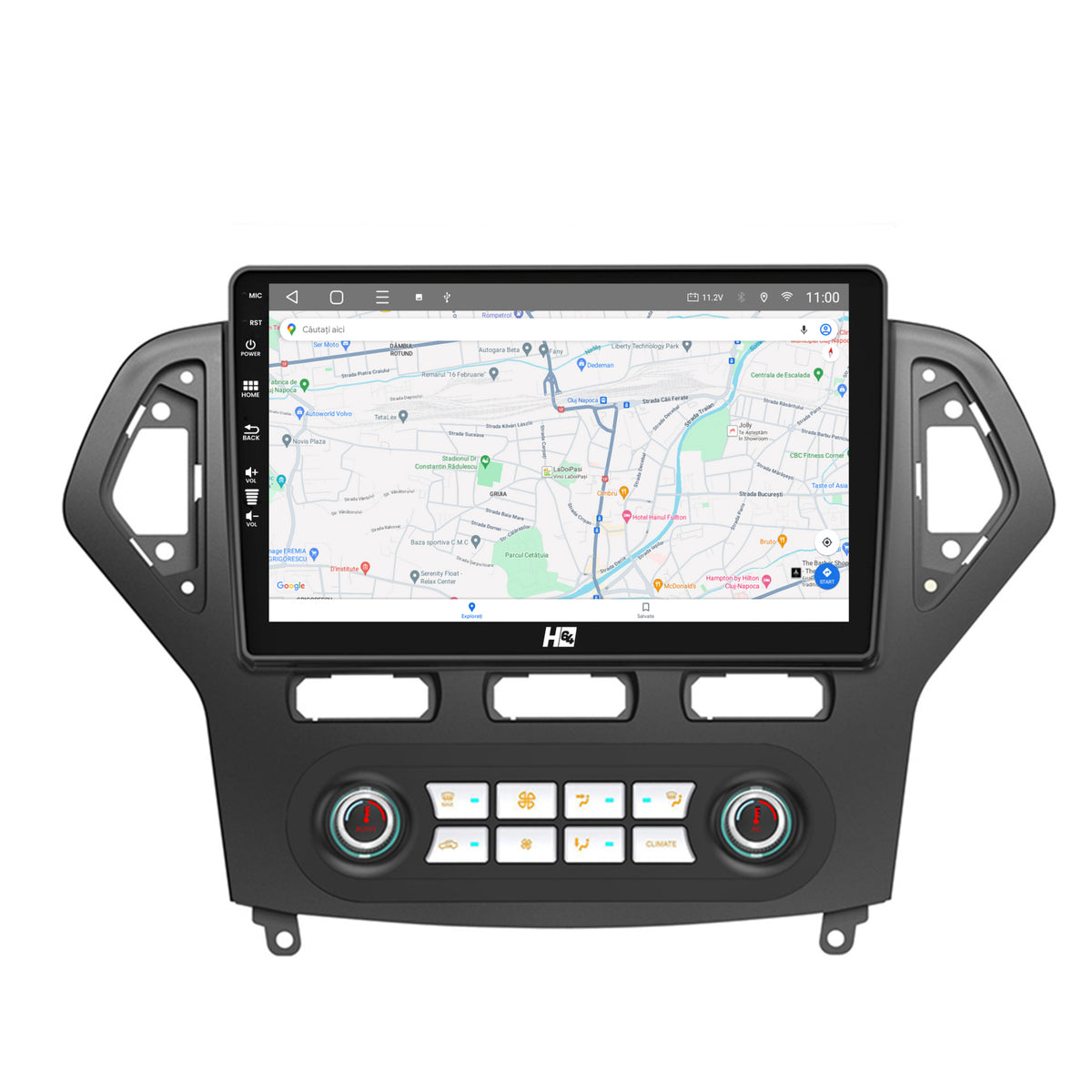 Navigatie HUB64 Ford Mondeo (2007-2010) Clima Automata, 4GB RAM, Android, Quadcore, DSP, GPS, Wi-FI, Carplay, Android Auto, USB, Bluetooth, Waze, Touchscreen, 10.1 inch