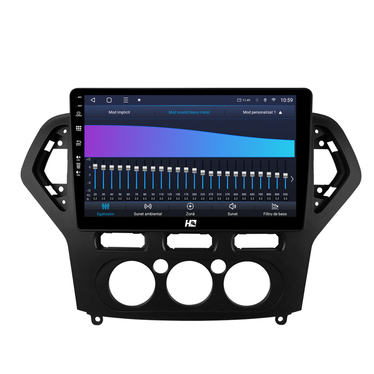 Navigatie HUB64 Ford Mondeo (2007-2010) Clima Manuala, 6GB RAM, Android, Octacore, Slot Sim 4G, DSP, GPS, Wi-FI, Carplay, Android Auto, USB, Bluetooth, Waze, Touchscreen, 10.1 Inch