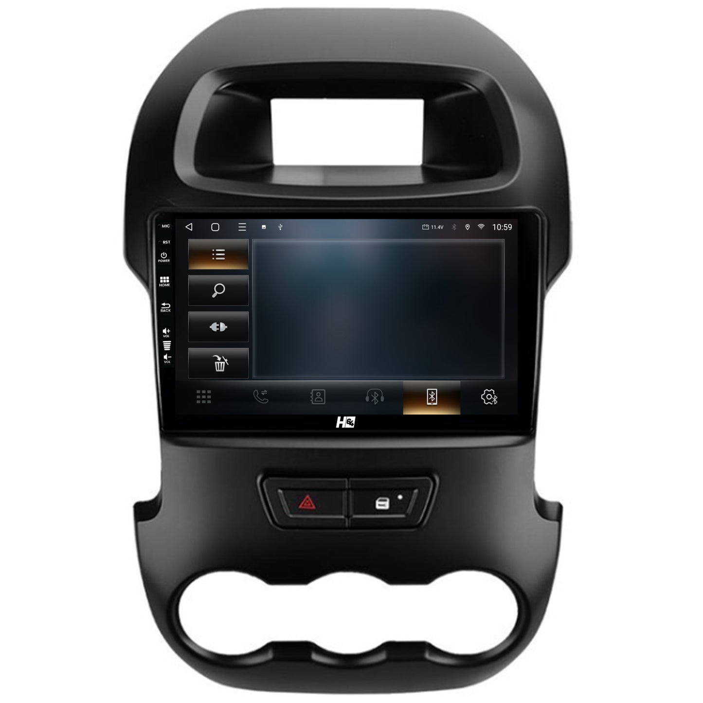 Navigatie HUB64 Ford Ranger (2011-2015), 2GB RAM, Android, GPS, Wi-FI, Carplay, Android Auto, USB, Bluetooth, Radio, Waze, Touchscreen, 9 inch