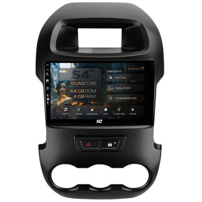 Navigatie HUB64 Ford Ranger (2011-2015), 4GB RAM, Android, Quadcore, DSP, GPS, Wi-FI, Carplay, Android Auto, USB, Bluetooth, Waze, Touchscreen, 9 inch
