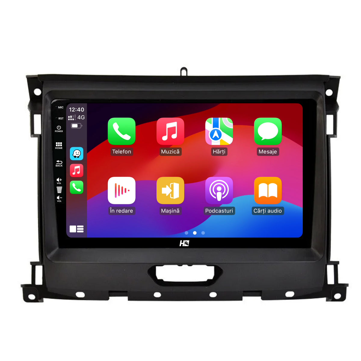 Navigatie HUB64 Ford Ranger (2015-2022), 4GB RAM, Android, Quadcore, DSP, GPS, Wi-FI, Carplay, Android Auto, USB, Bluetooth, Waze, Touchscreen, 9 inch